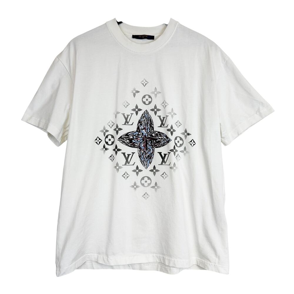 Louis Vuitton Mens Graphic T-Shirt White Italy - XL